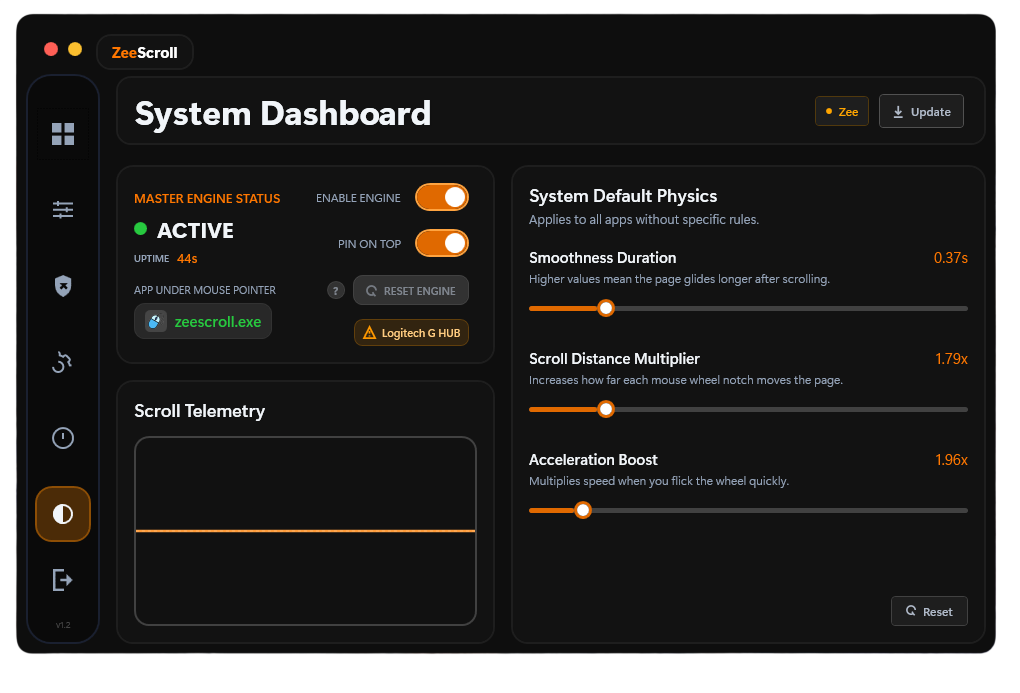 ZeeScroll Dashboard